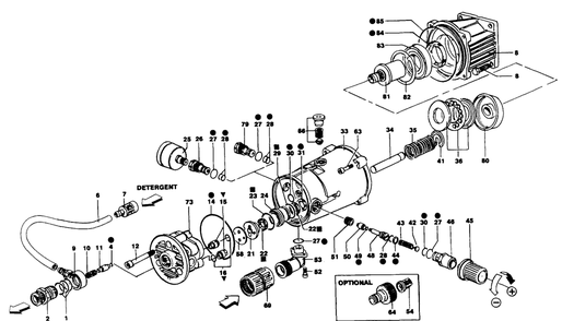 Pump Diagram and Parts List for 1057-0  Briggs and Stratton Pressure Washer